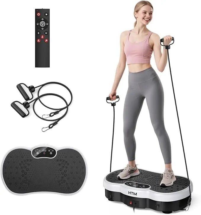 Vibration Plate Exercise Machine 120 Adjustable Speed Levels Calorie Tracking Whole Body Fitness Power Plate for Home Gym Weight