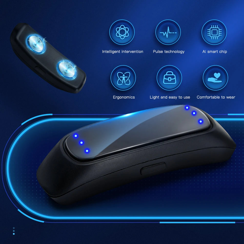 Pulse Stop Snore Portable Comfortable Sleep Well Stop Snore Health Care Sleep Apnea Aid USB Smart Anti Snoring Device