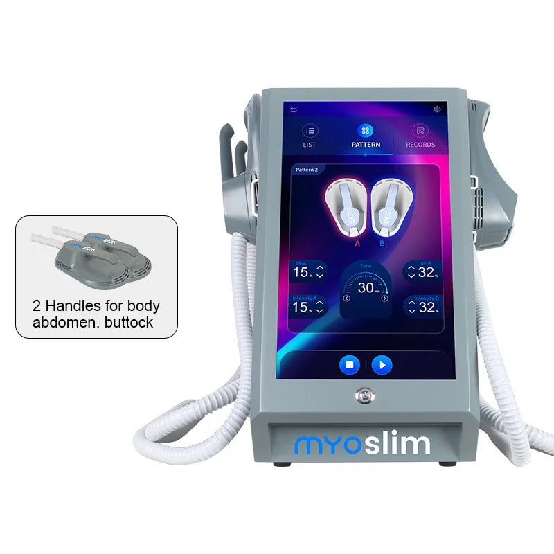 Professional RF MYOSLIM Body Sculpting Machine Electric EMS Fat Burning Slimming Muscle Stimulator T15 6500W 2-5 Handles