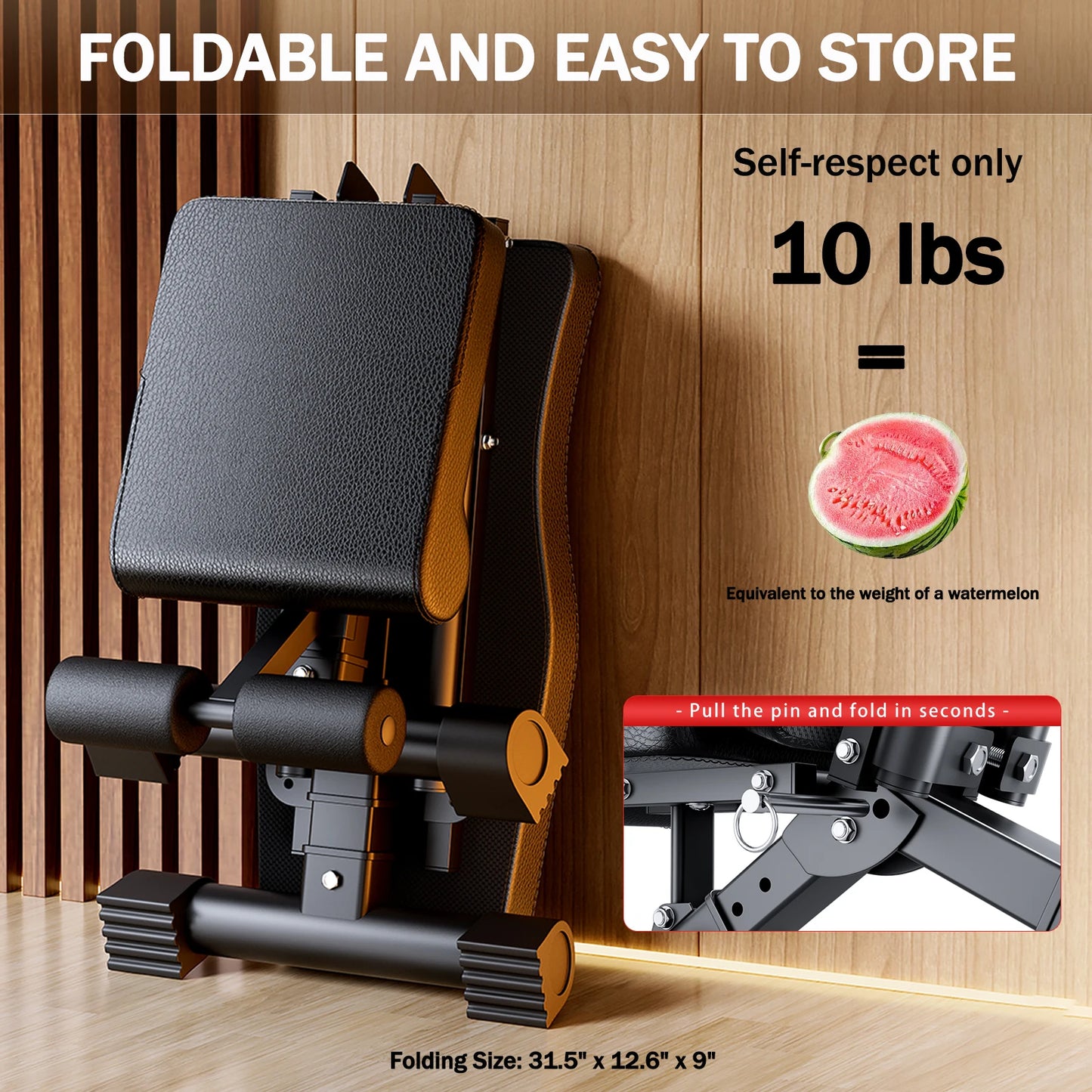 Adjustable Weight Bench for Full Body Workout Foldable 1000 Lbs