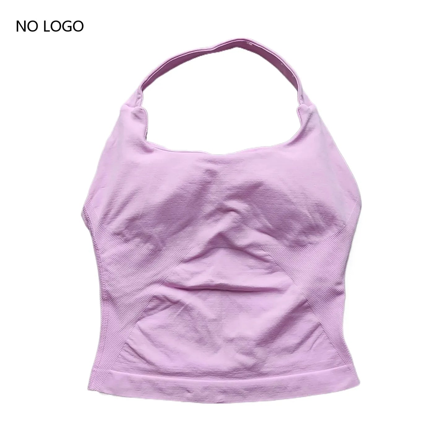 Impact Halter Top Push Up Sports Bra Backless Yoga Tank