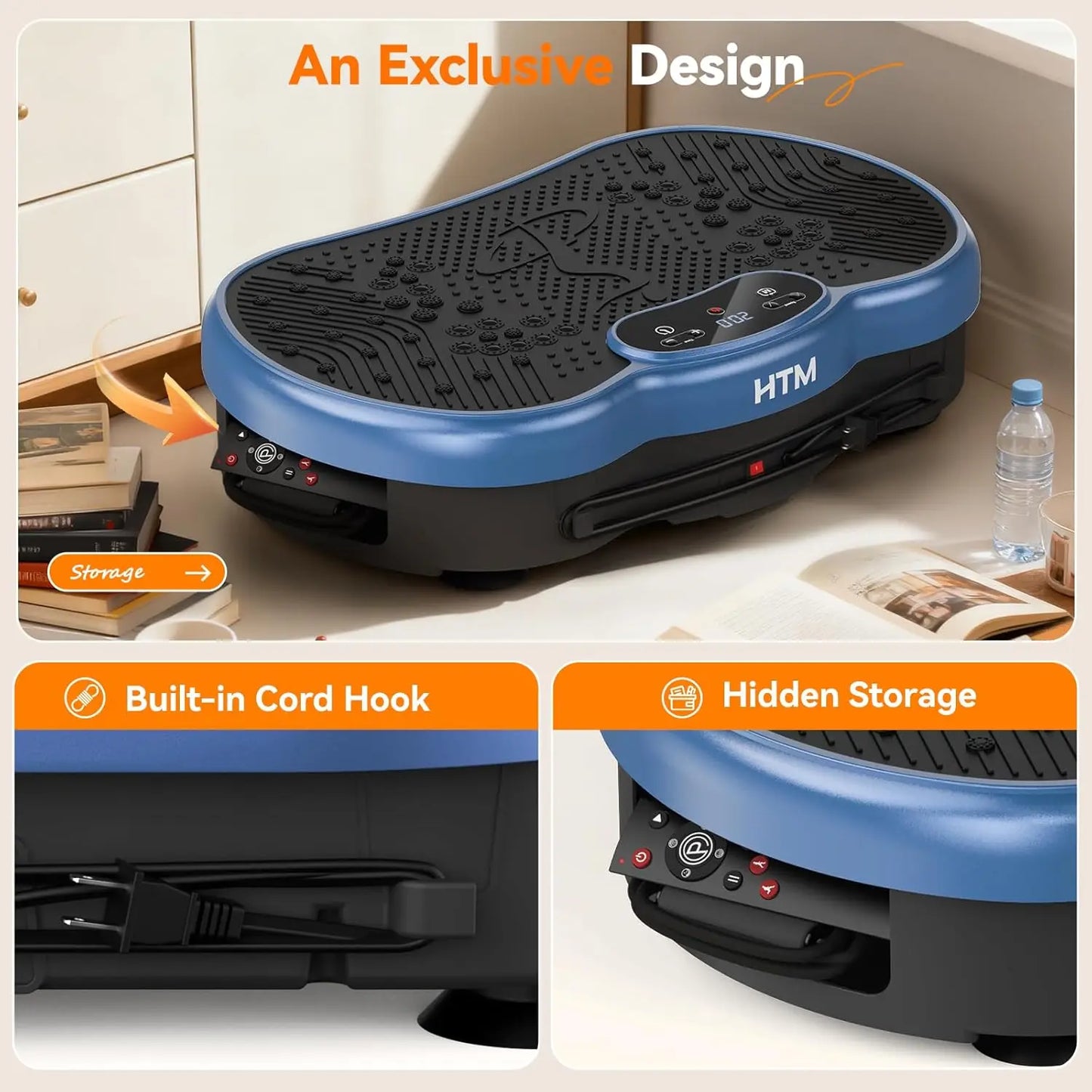 Vibration Plate Exercise Machine 120 Adjustable Speed Levels Calorie Tracking Whole Body Fitness Power Plate for Home Gym Weight