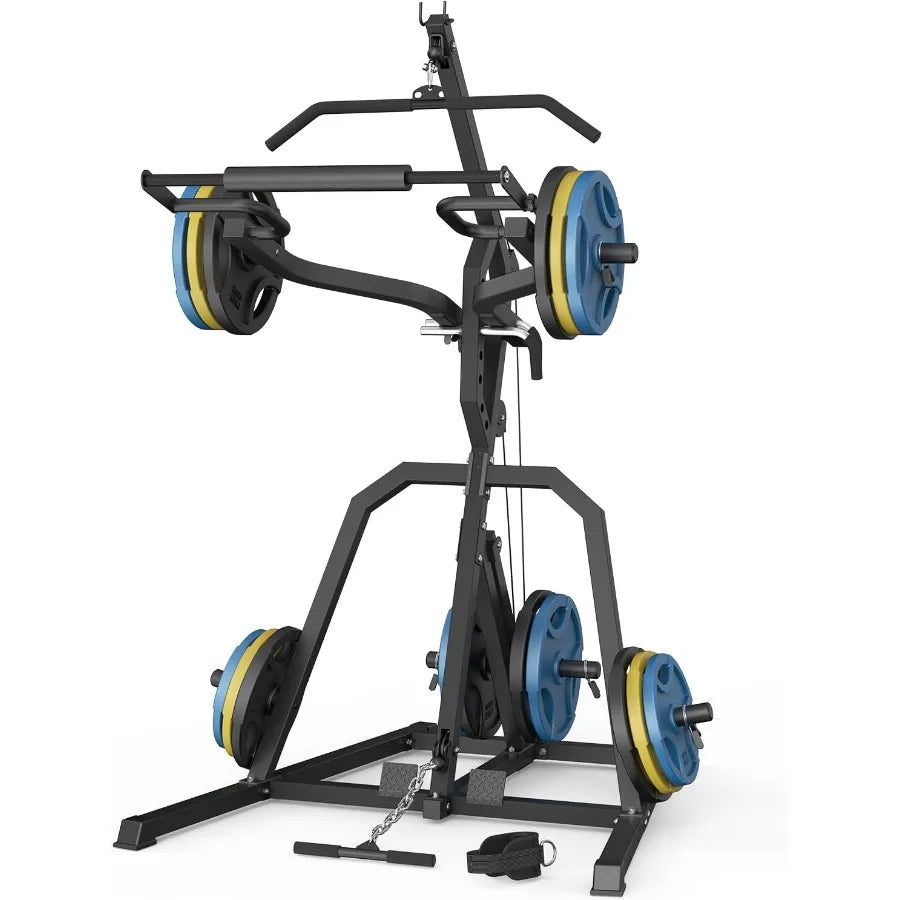 Hign-concerned Lever Gym Power Rack With Low Row Gym System