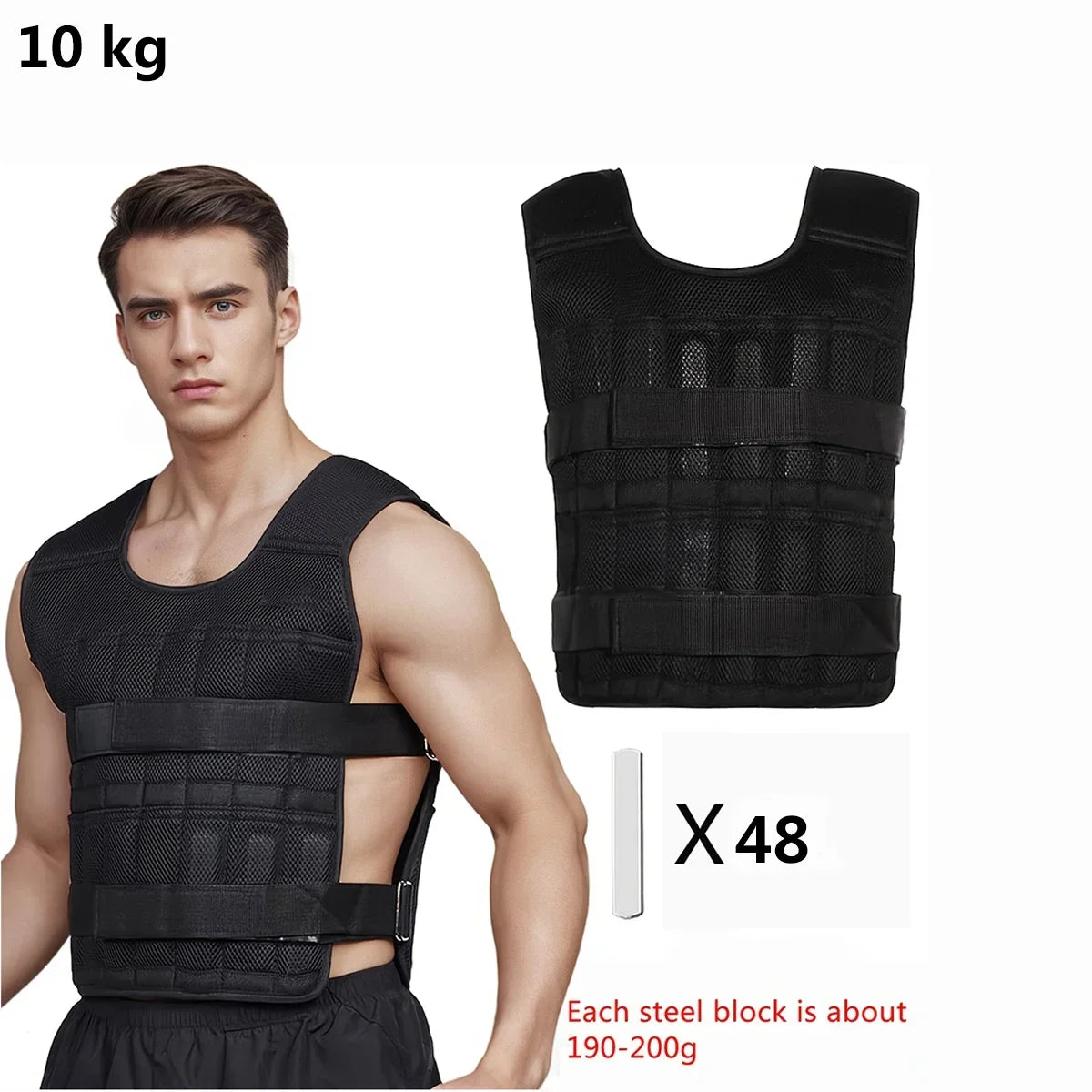 Hign-concerned Adjustable Weight Vest With Ankle And Wrist Weights