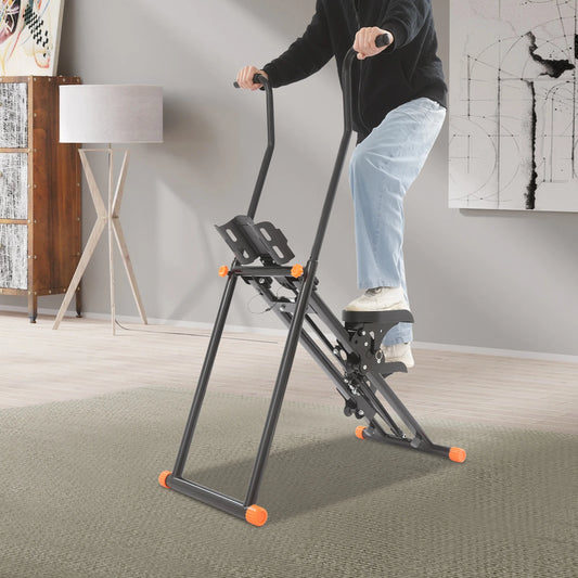 Foldable Stair Stepper Vertical Stair Climber Machine for Full-Body Workout 3 Gears Pedal Angle Stair Stepper for Home Exercises