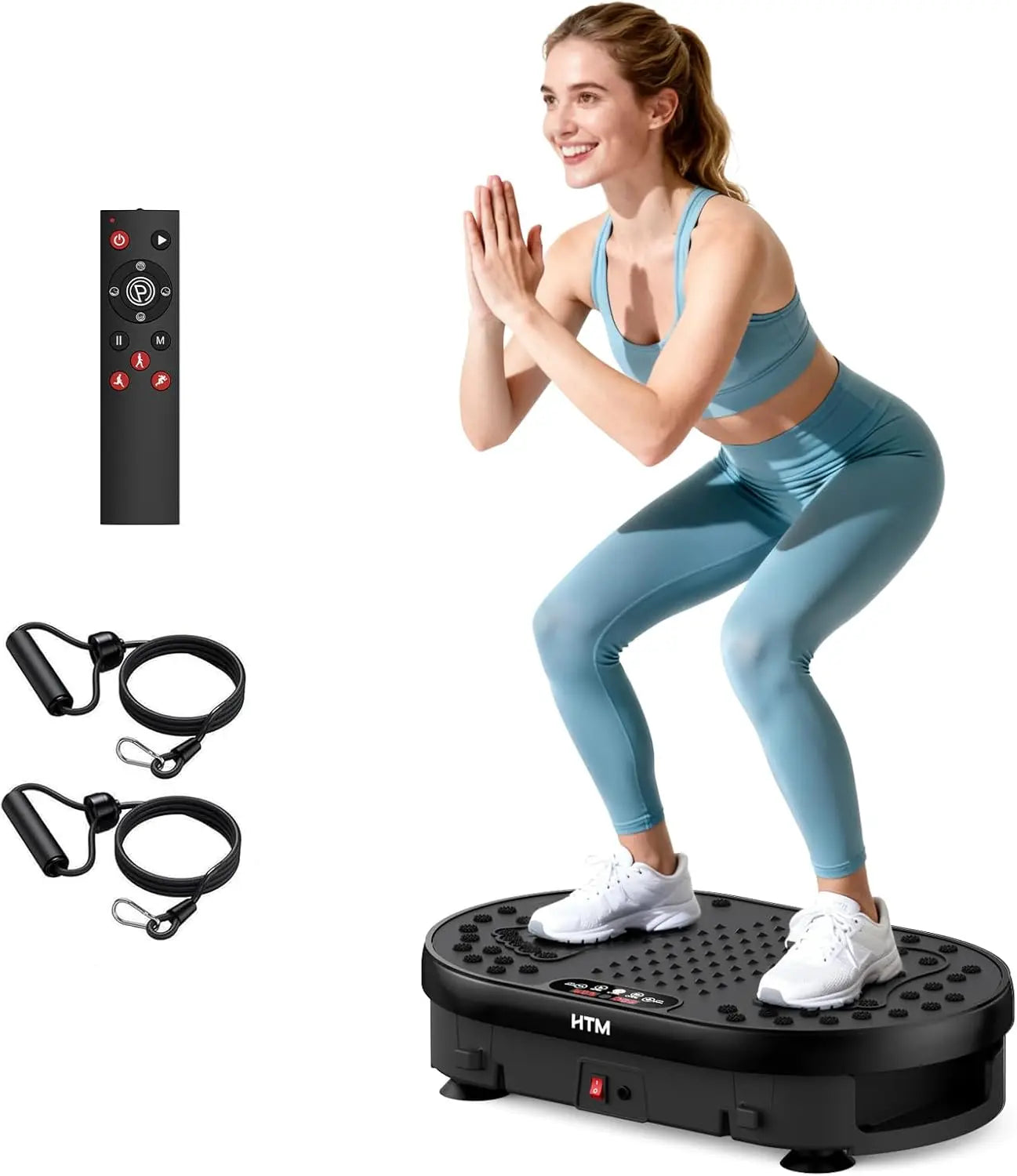 Whole Body Vibration Plate 120 Levels 9 Preset Programs Remote Control Home Fitness Machine Fat Burning Body Shaping Weight Loss
