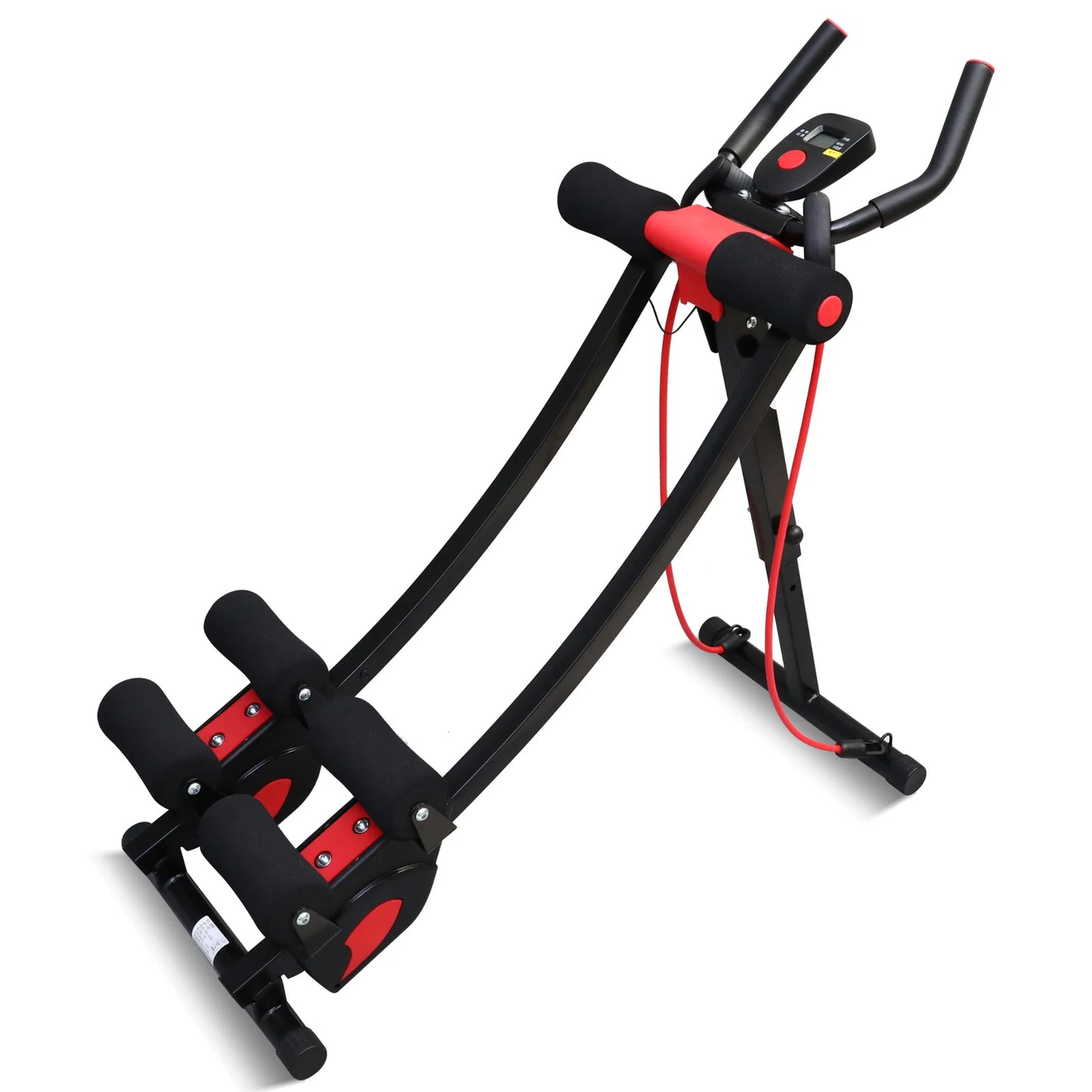 Dual Track Foldable Ab Machine Ab Cruncher With Adjustable Height