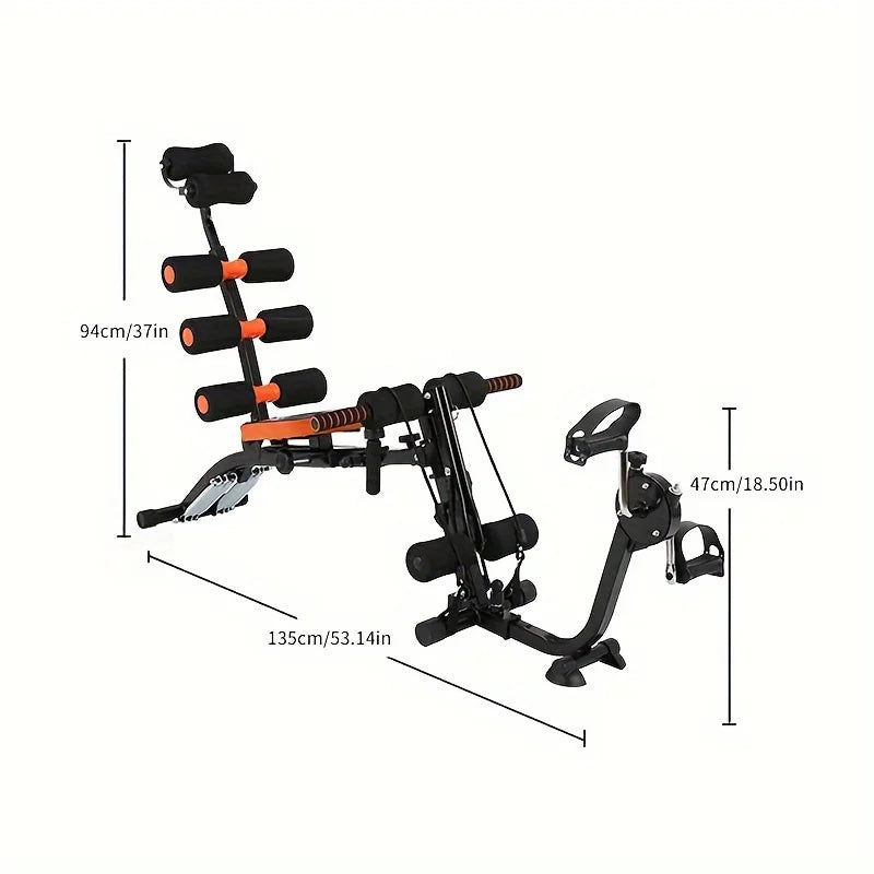 KBQ Foldable Abdominal Exercise Bench Adjustable Sit Up Machine Core Trainer