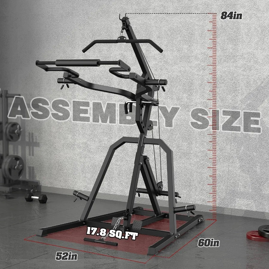 Hign-concerned Lever Gym Power Rack With Low Row Gym System