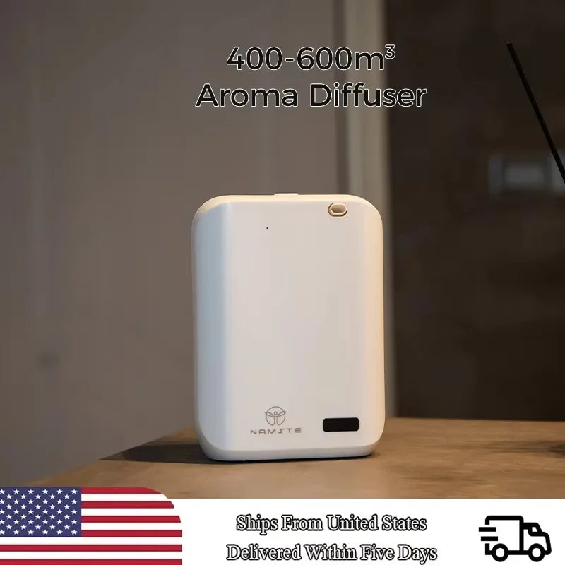 600m³ Bluetooth Aroma Diffuser Flat Lay Wall Hanging Perfume Fragrance Diffuser Home Flavoring Air Freshener Air Purifier Namste