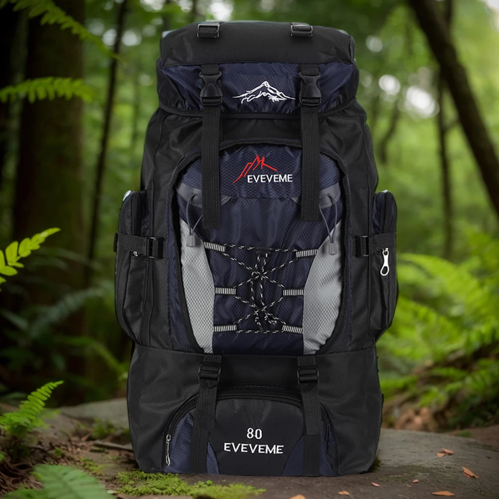 80L Mountaineering Backpack Large Capacity Travel Backpack Adjustable Strap Mountain Climbing Rucksack for Outdoor Sports