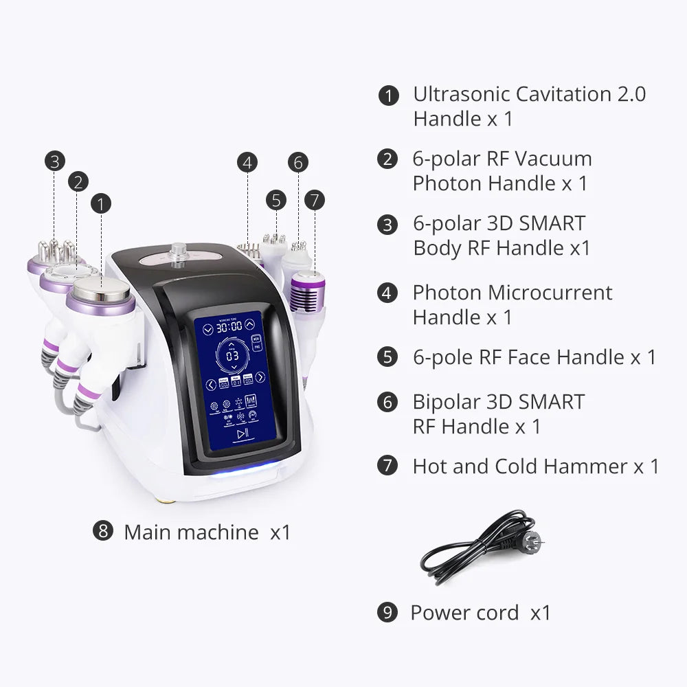 UNOISETION Body Sculpting Cavitation Massager 40K RF Spa Machine