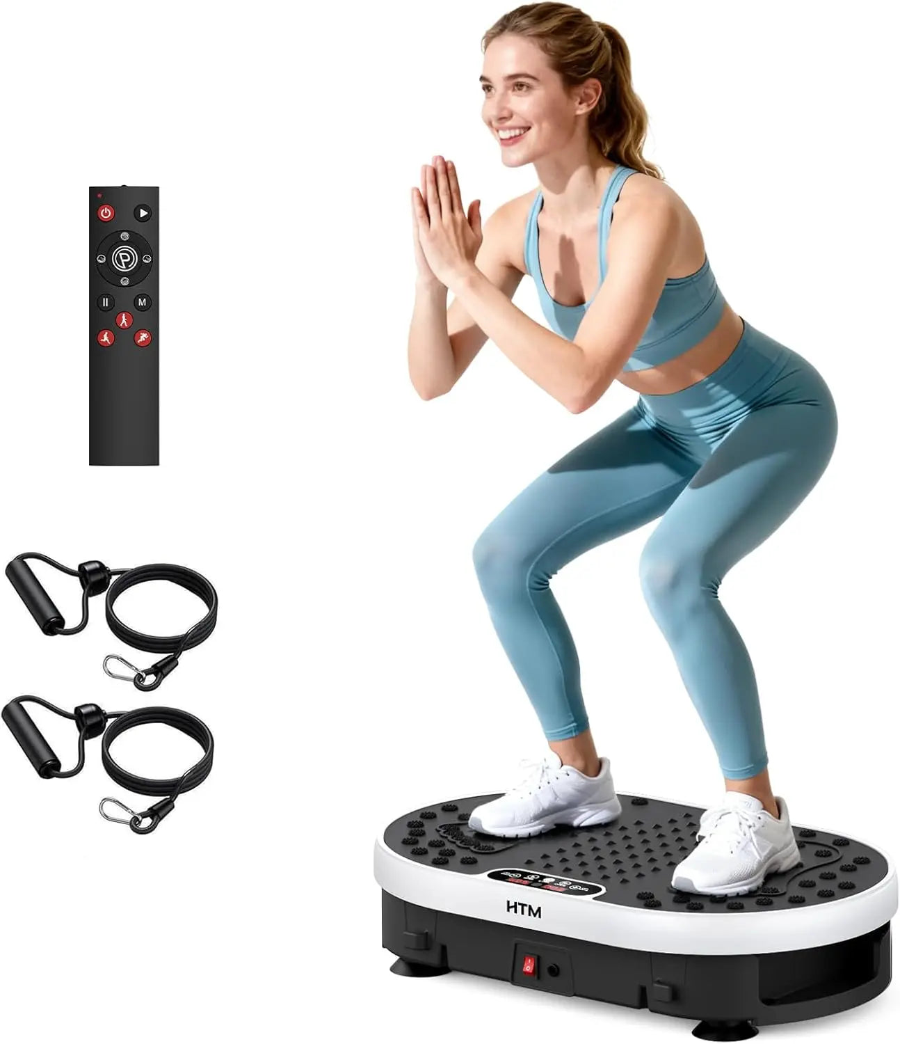 Whole Body Vibration Plate 120 Levels 9 Preset Programs Remote Control Home Fitness Machine Fat Burning Body Shaping Weight Loss