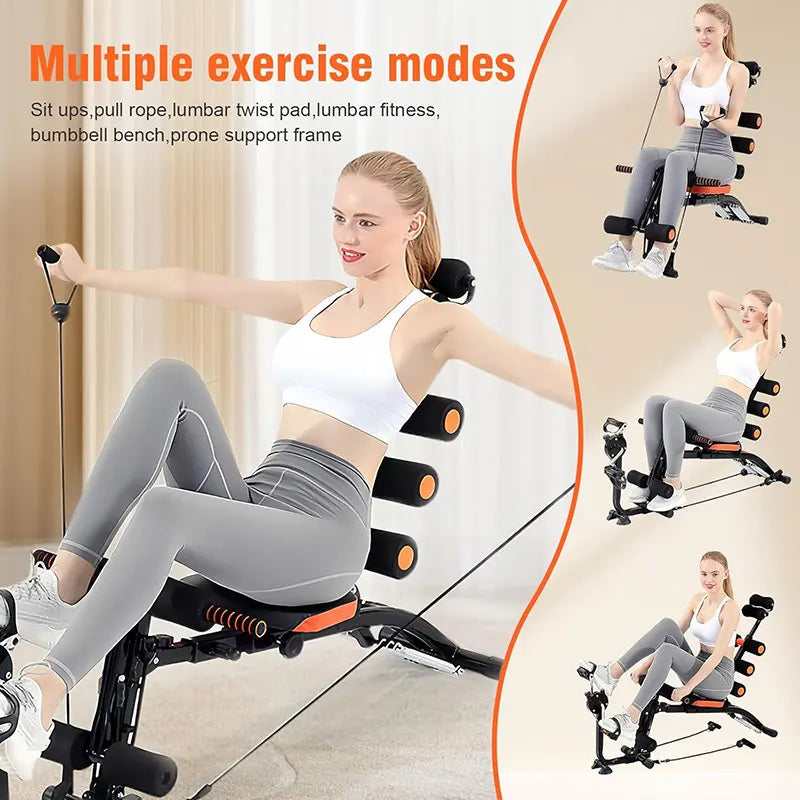 KBQ Foldable Abdominal Exercise Bench Adjustable Sit Up Machine Core Trainer