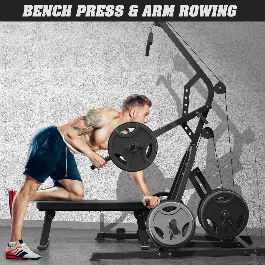 Hign-concerned Lever Gym Power Rack With Low Row Gym System