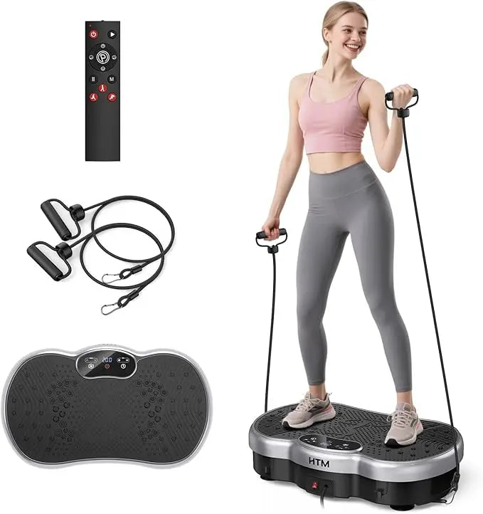 Vibration Plate Exercise Machine 120 Adjustable Speed Levels Calorie Tracking Whole Body Fitness Power Plate for Home Gym Weight