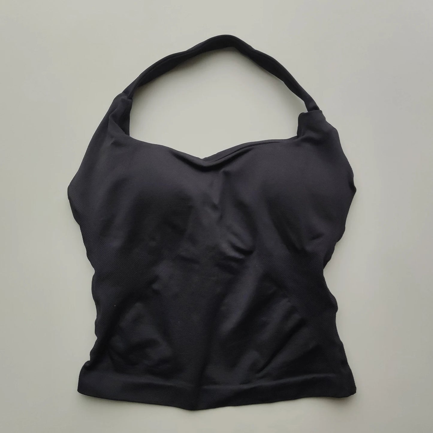 Impact Halter Top Push Up Sports Bra Backless Yoga Tank