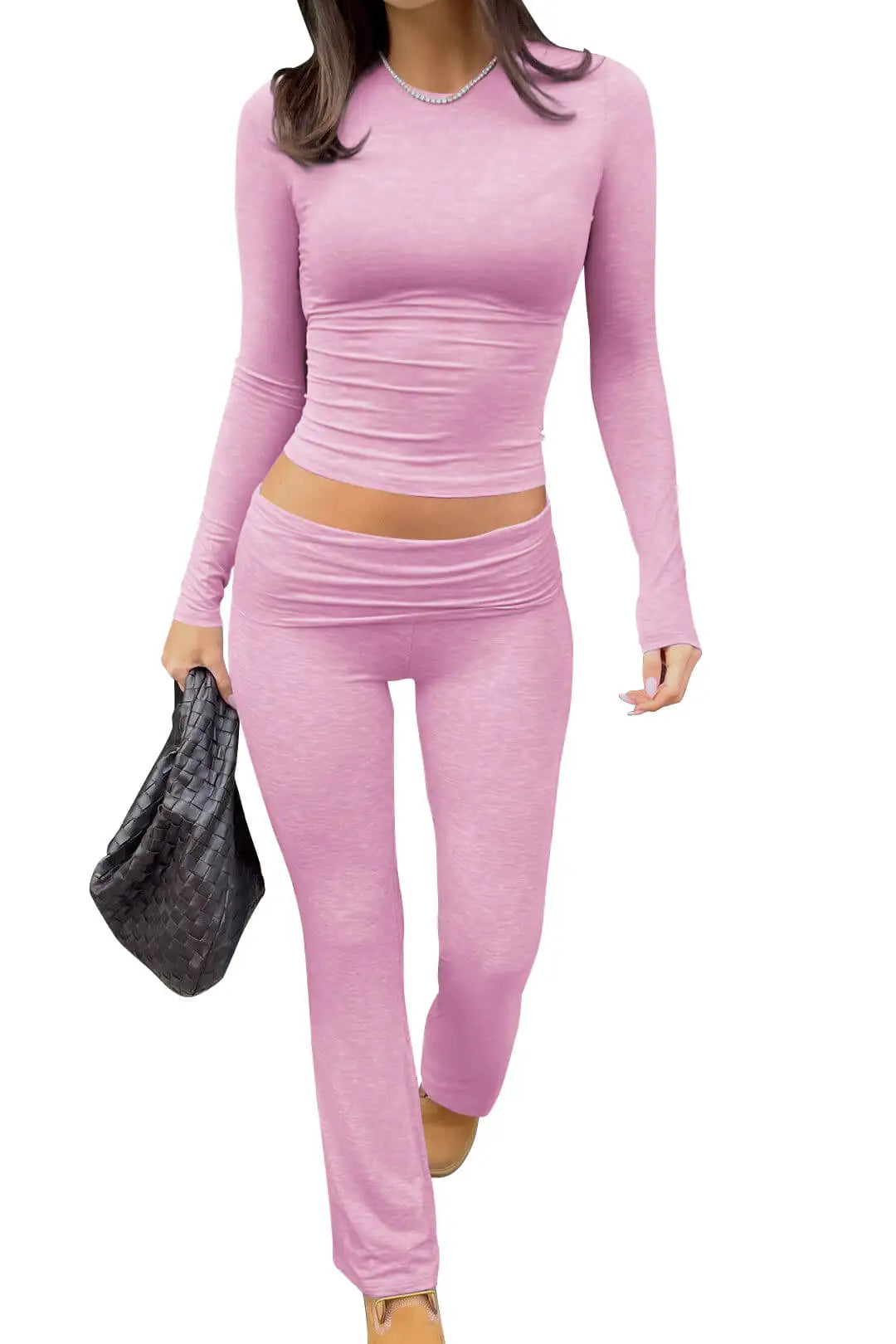 Zhejiang Women's Yoga Two-Piece Set Long Sleeve Wide Leg Activewear