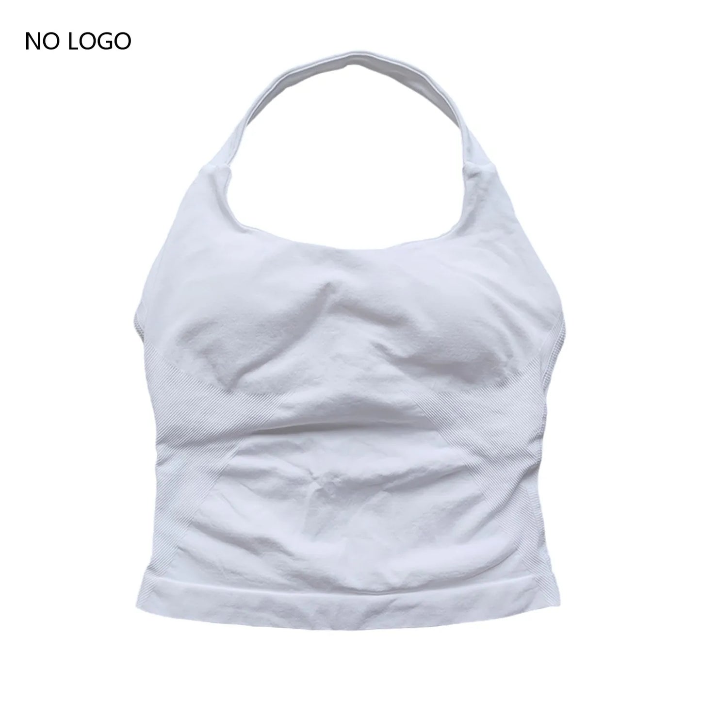 Impact Halter Top Push Up Sports Bra Backless Yoga Tank