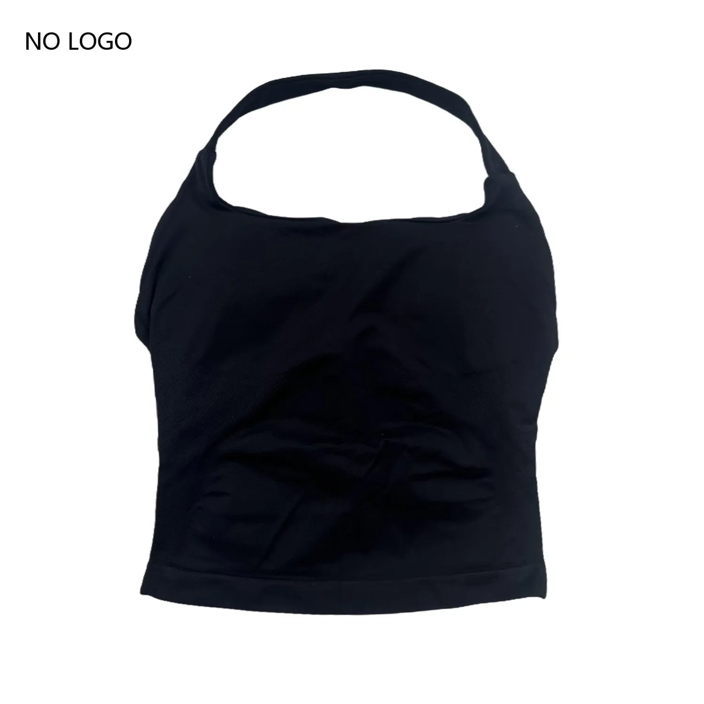 Impact Halter Top Push Up Sports Bra Backless Yoga Tank