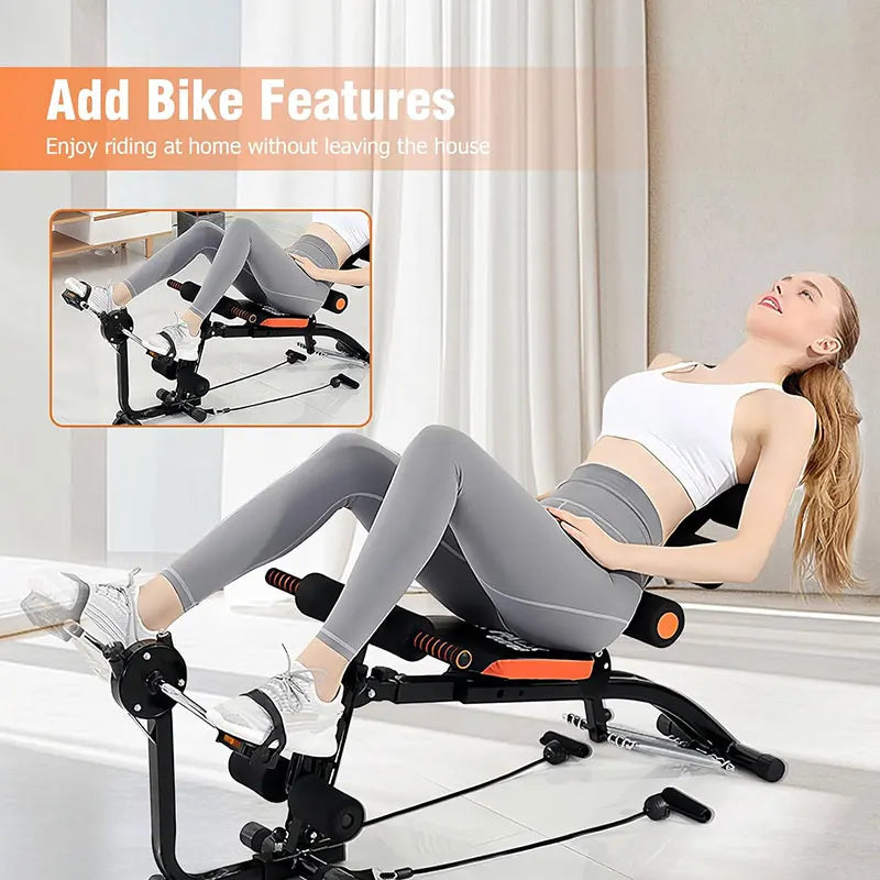 KBQ Foldable Abdominal Exercise Bench Adjustable Sit Up Machine Core Trainer