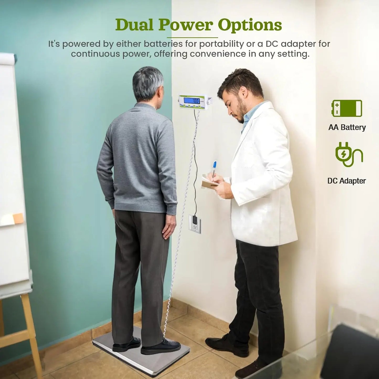 Extra Wide Digital Body Scale - 440 lb Capacity, High Accuracy Display, Portable for Home & Medical Use