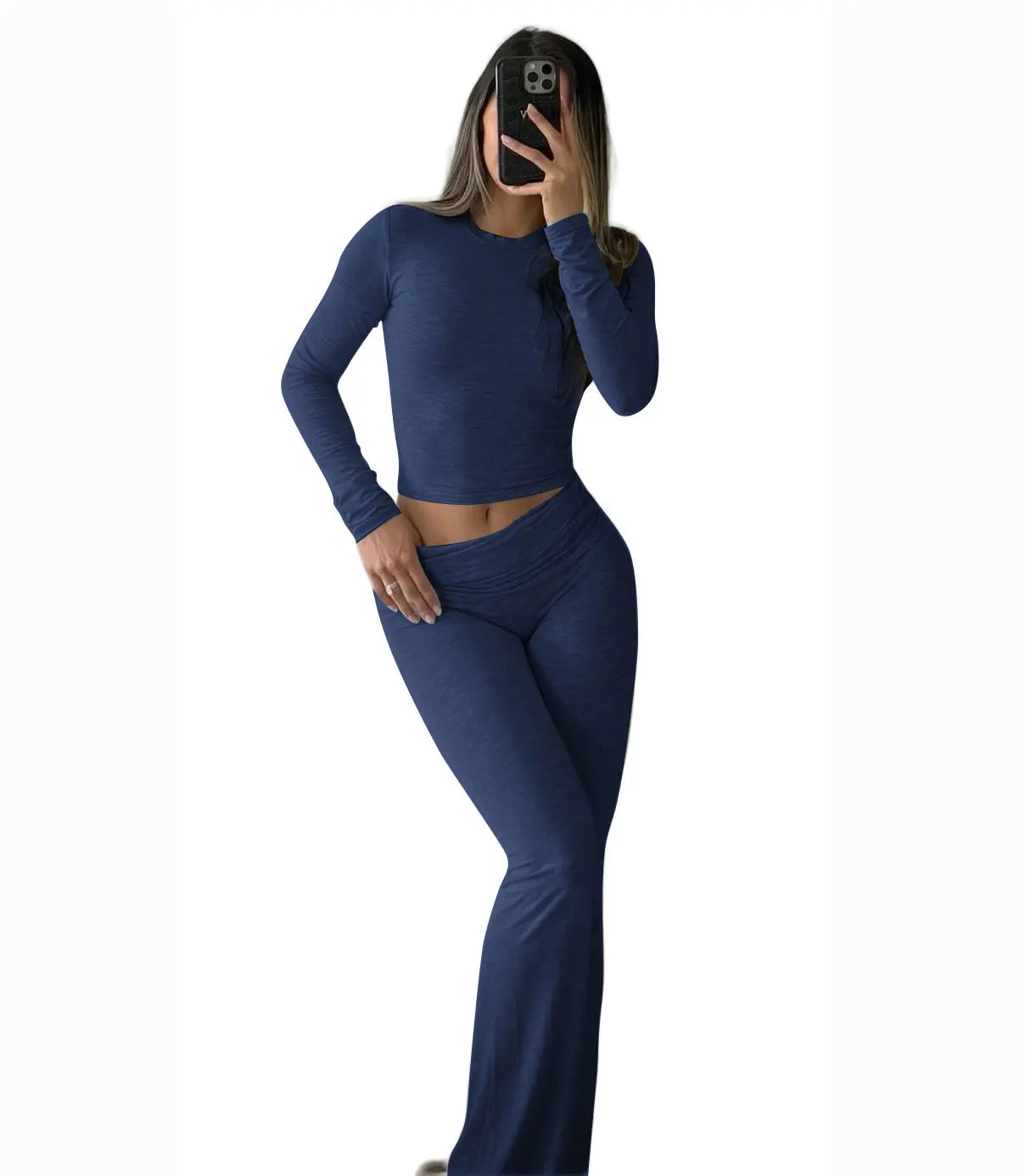 Zhejiang Women's Yoga Two-Piece Set Long Sleeve Wide Leg Activewear