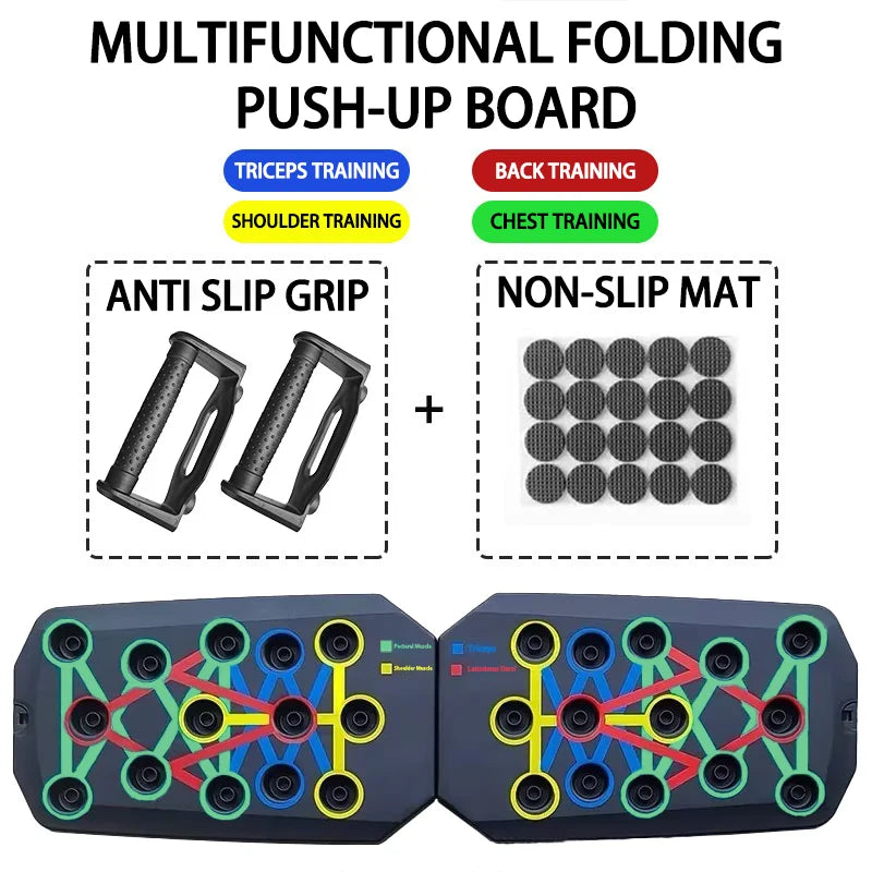 Function Push-Up Board Set Portable Foldable Multifunctional Bar Chest Abs
