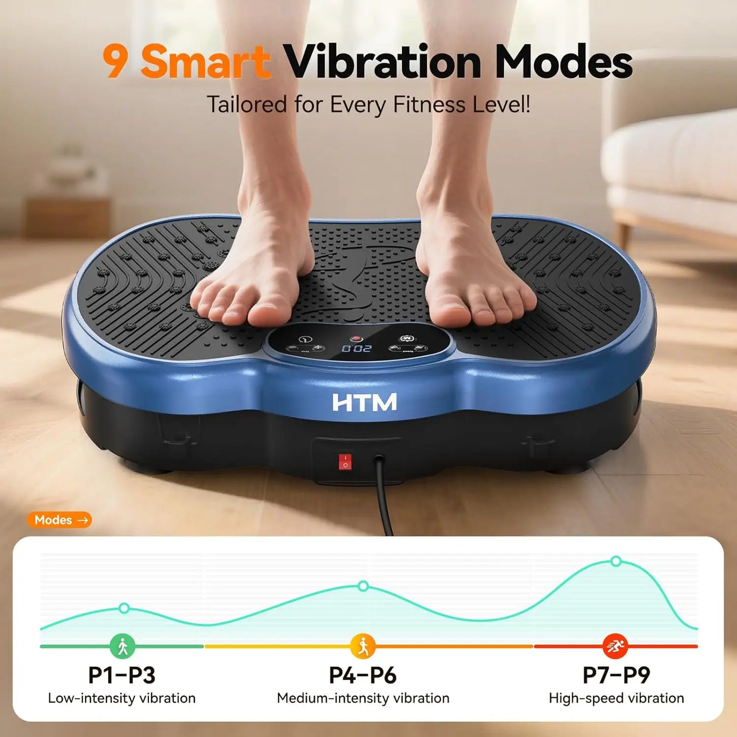 Vibration Plate Exercise Machine 120 Adjustable Speed Levels Calorie Tracking Whole Body Fitness Power Plate for Home Gym Weight