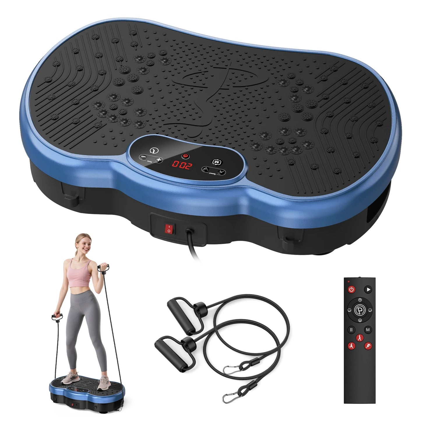 Vibration Plate Exercise Machine 120 Adjustable Speed Levels Calorie Tracking Whole Body Fitness Power Plate for Home Gym Weight