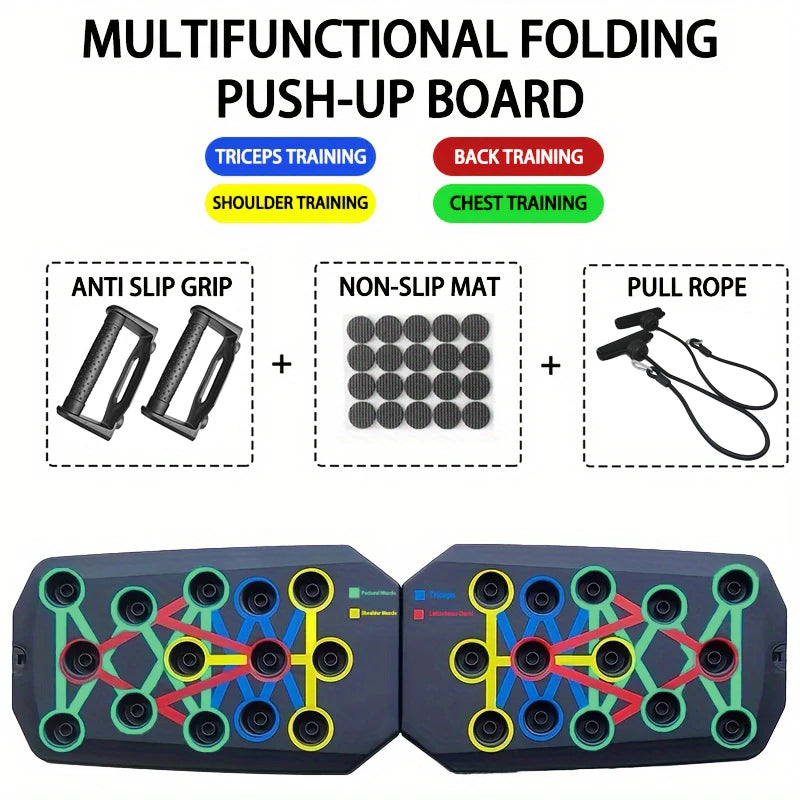 Function Push-Up Board Set Portable Foldable Multifunctional Bar Chest Abs