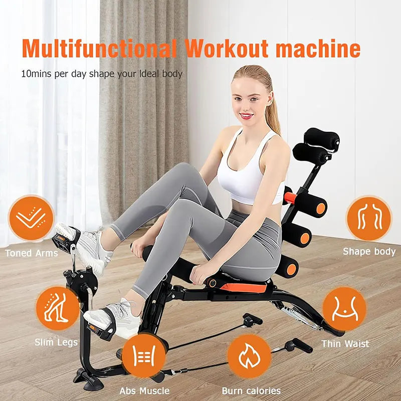 KBQ Foldable Abdominal Exercise Bench Adjustable Sit Up Machine Core Trainer