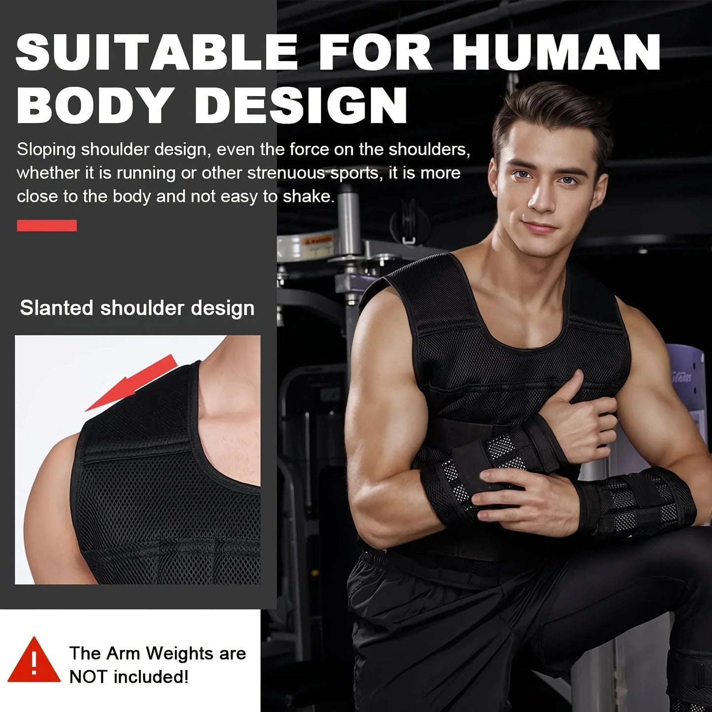 Hign-concerned Adjustable Weight Vest With Ankle And Wrist Weights
