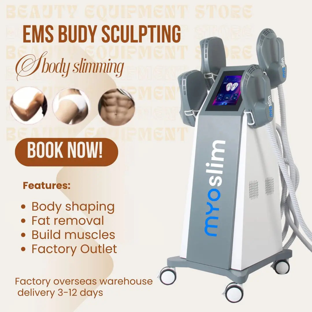 EMS Body Sculpt Machine Fat Burner With 4 Handles For Slimming
