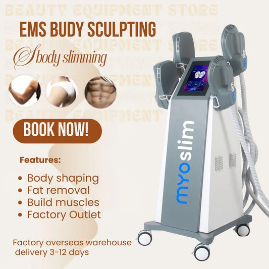 EMS Body Sculpt Machine Fat Burner With 4 Handles For Slimming