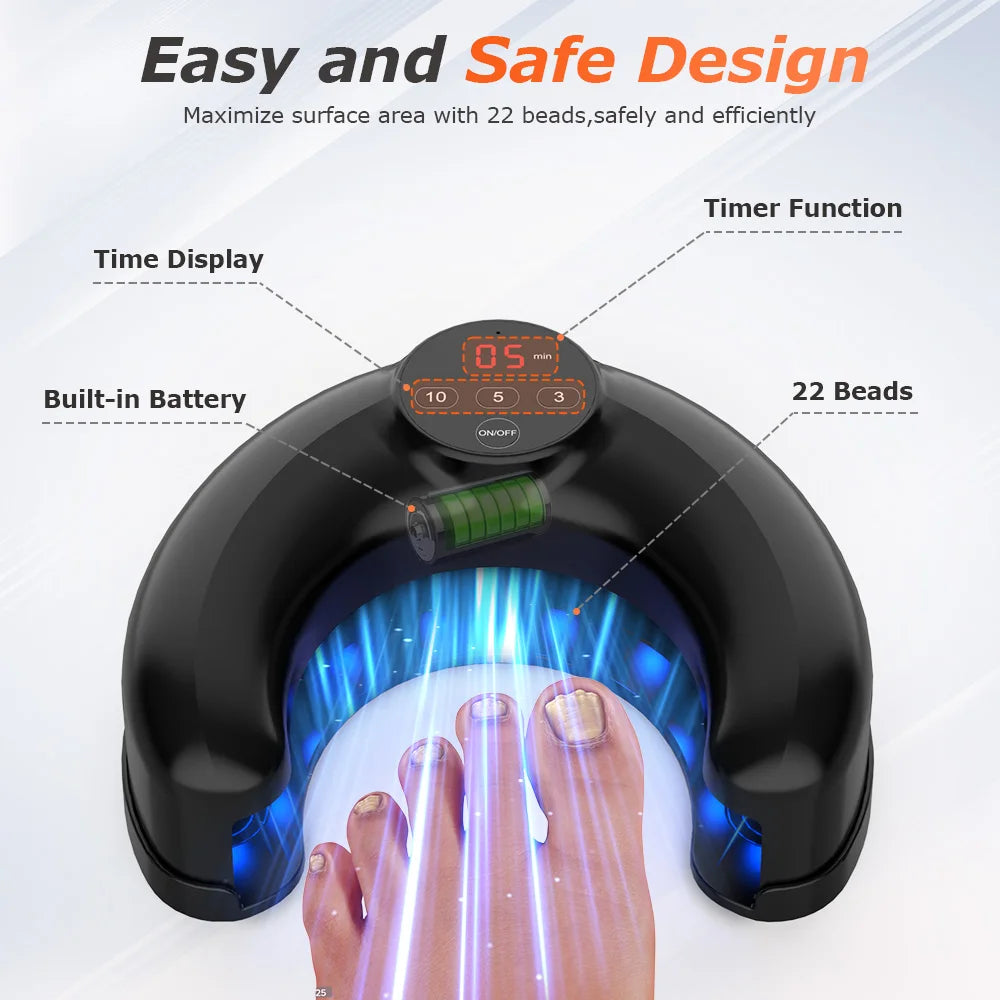 KTS 45W Nail Fungus LED Laser Device for Toenails with Blue Infrared Light