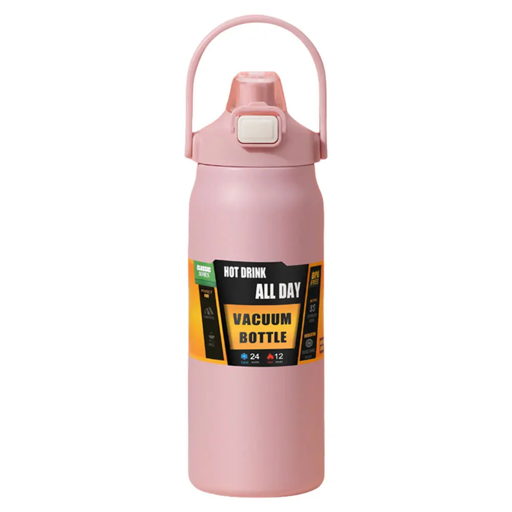 1200ml Insulated Bottle Stainless Steel Thermal Water Cup BPA Free Portable Coffee Mug Wide Mouth Opening for Sports