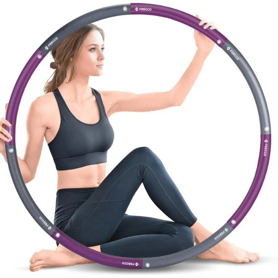 High-Concerned Weighted Fitness Hoop 8 Detachable Sections for Weight Loss