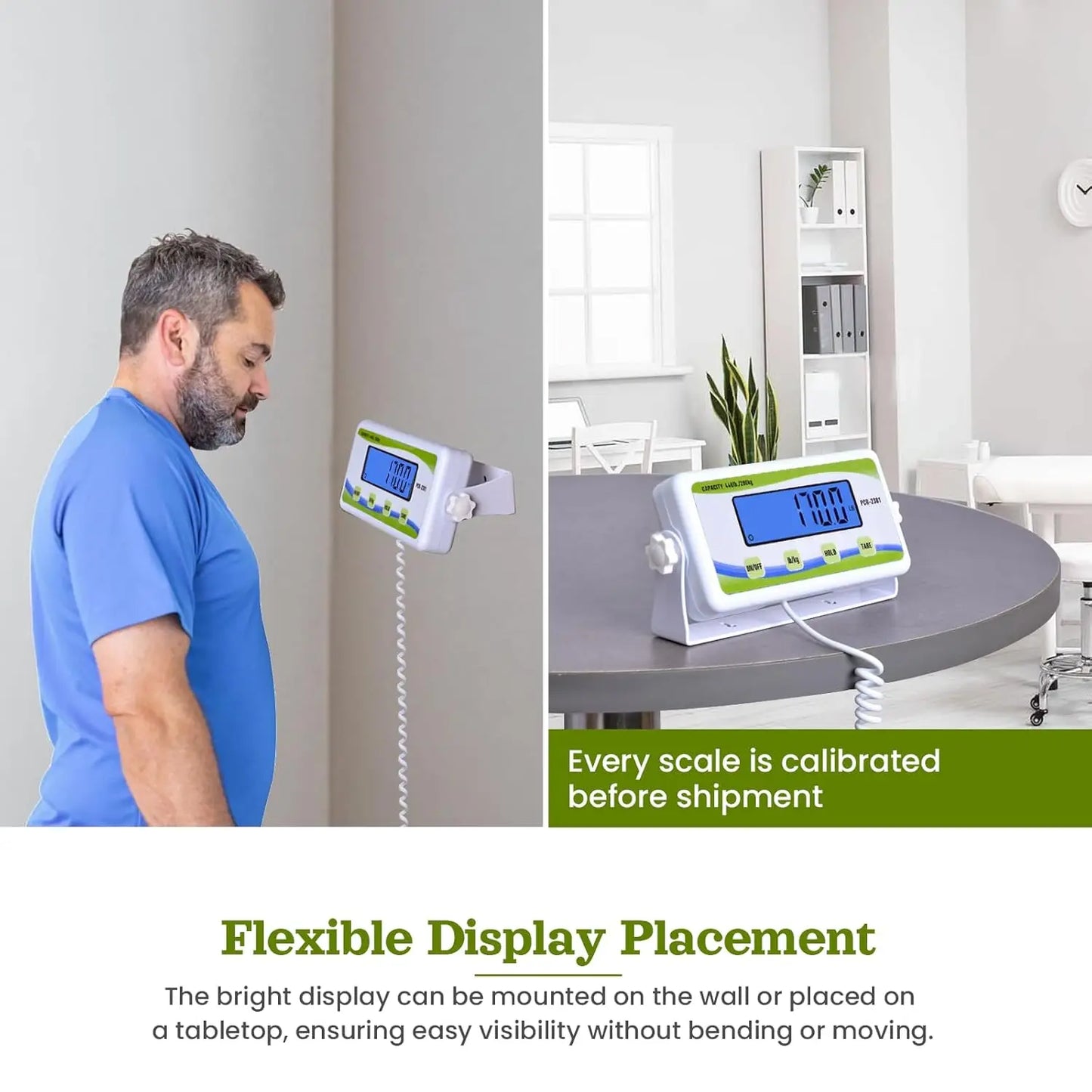Extra Wide Digital Body Scale - 440 lb Capacity, High Accuracy Display, Portable for Home & Medical Use