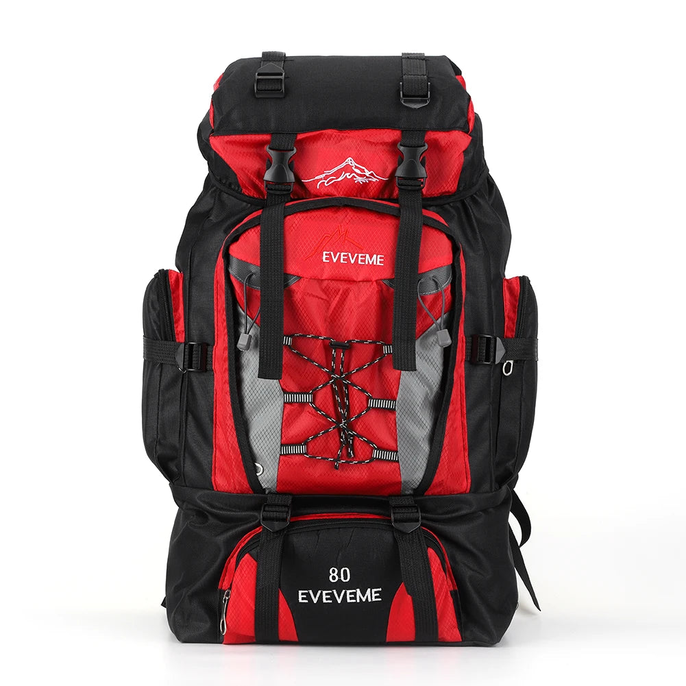 80L Mountaineering Backpack Large Capacity Travel Backpack Adjustable Strap Mountain Climbing Rucksack for Outdoor Sports