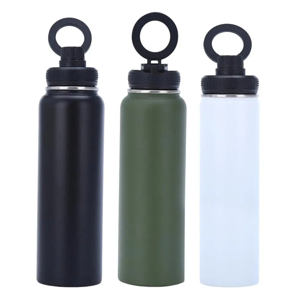 Water Bottle Stainless Steel Sports Water Bottle with Magnetic Phone Holder Bouncing Double Wall Vacuum Insulation Water Cup
