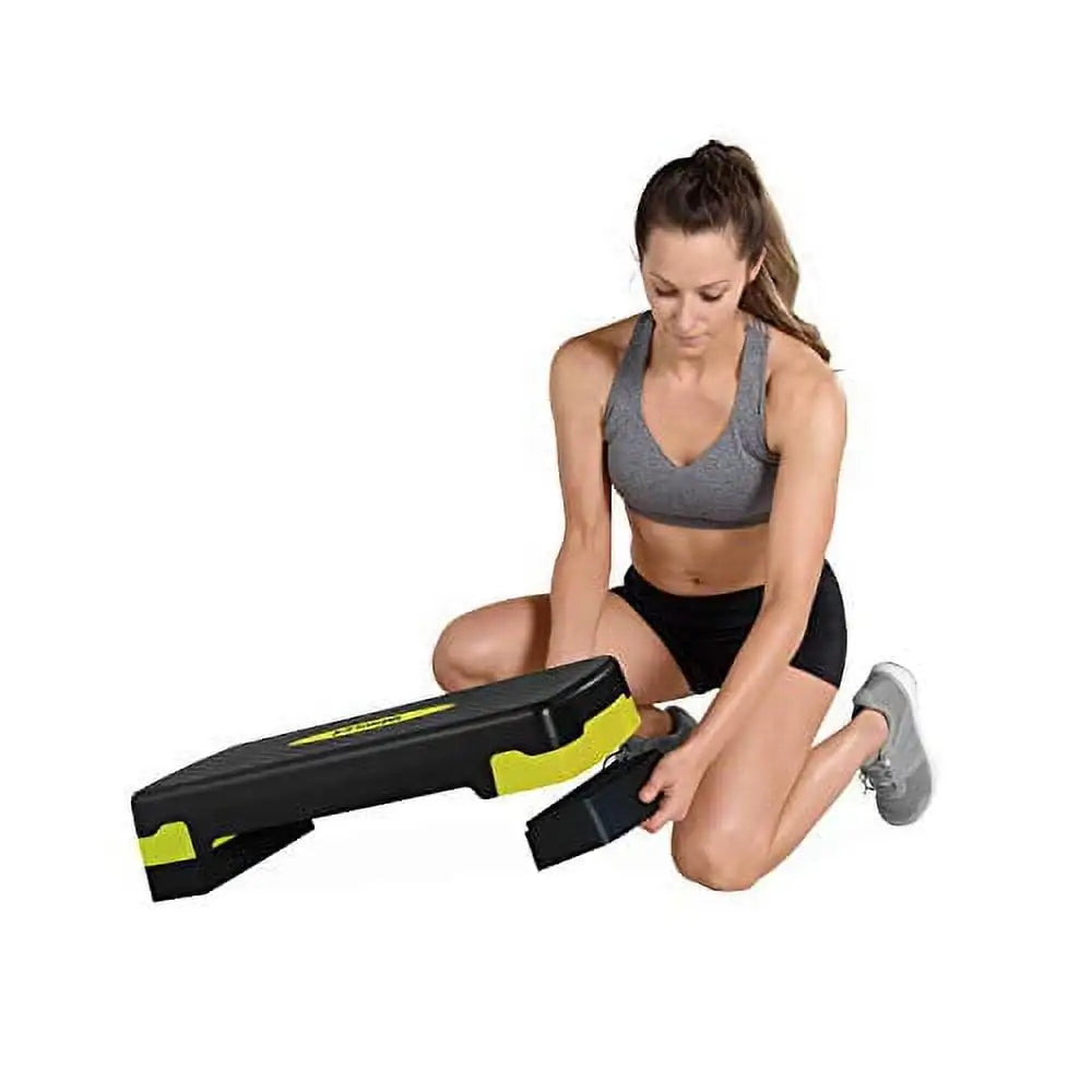 Aerobic Stepper, Fitness Stepping Platform, Black and White