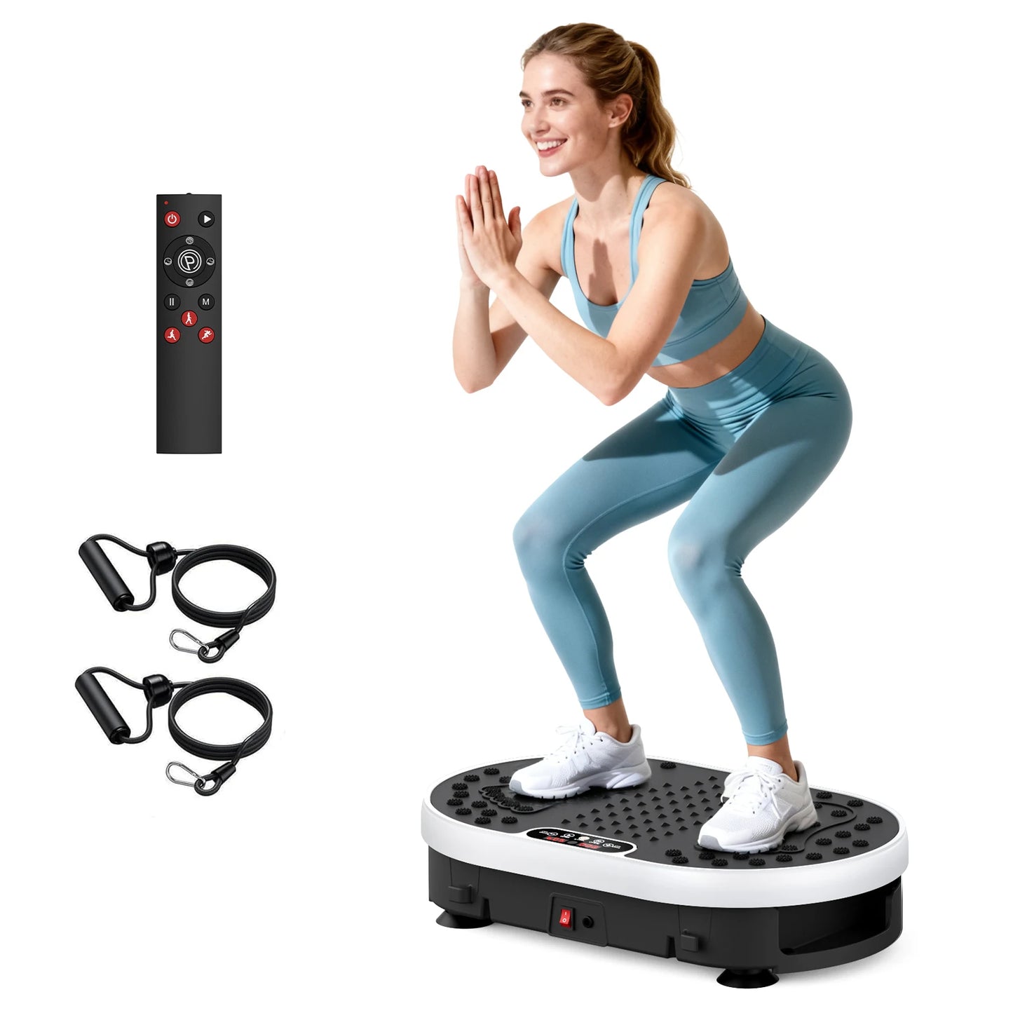 Whole Body Vibration Plate 120 Levels 9 Preset Programs Remote Control Home Fitness Machine Fat Burning Body Shaping Weight Loss